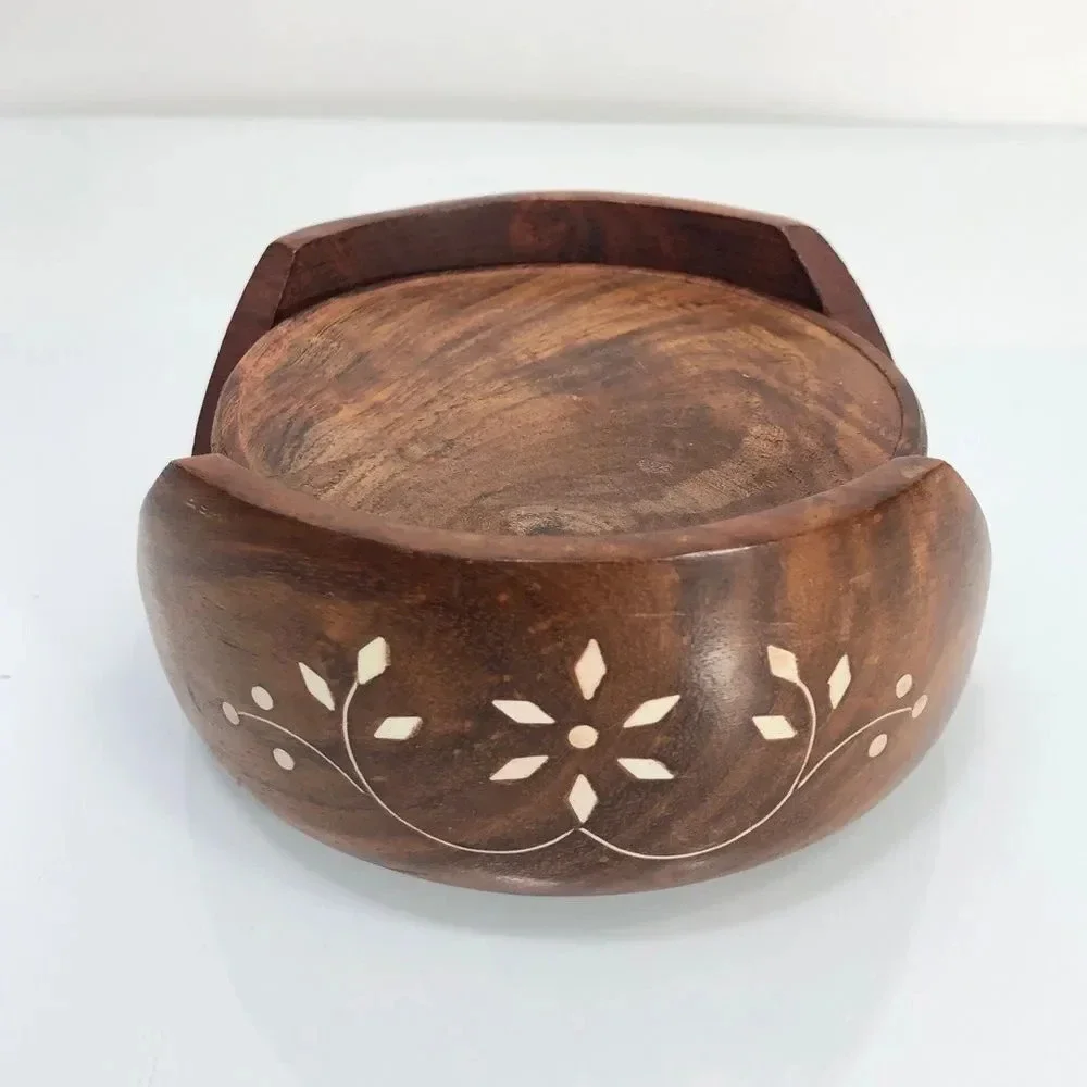Handmade Set‎ of 5 Wooden Coasters